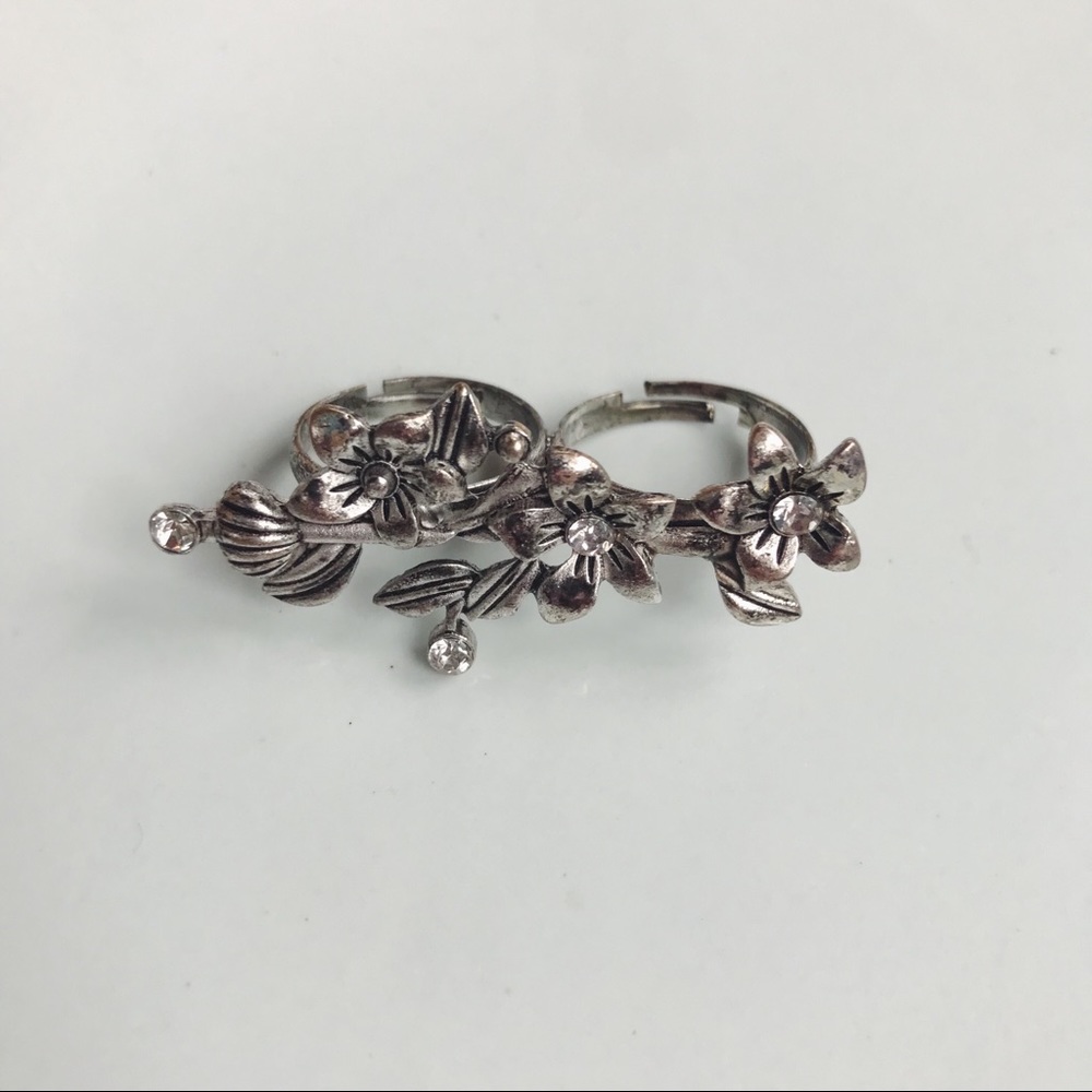 Silver Botanical Ring